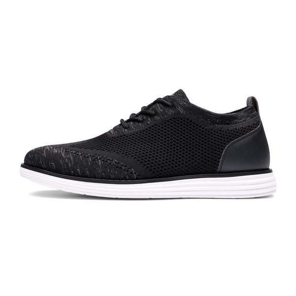 [KnitFlex Breeze+] Men's Mesh Wingtip Oxford Sneakers - BLACK GREY - 2